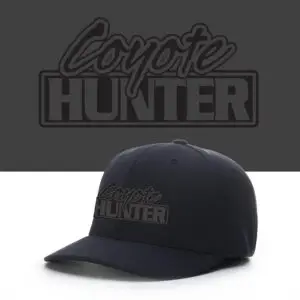 Coyote Hunter Black-on-Black Embroidered Hat